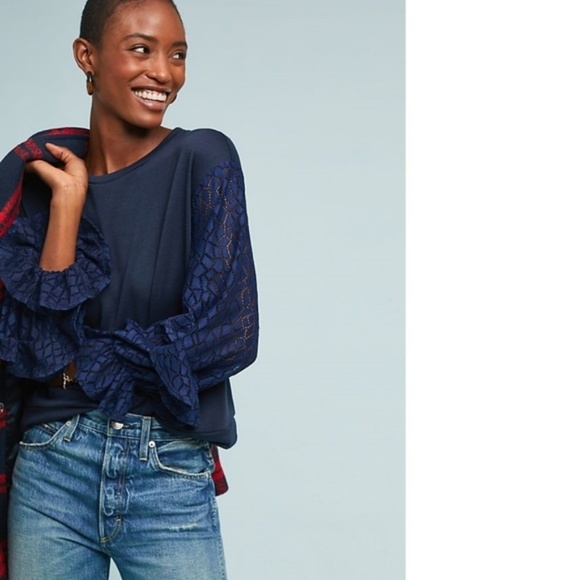 Anthropologie Tops - NWT NEW Anthropologie Tariro Pullover XS new with tag blue color